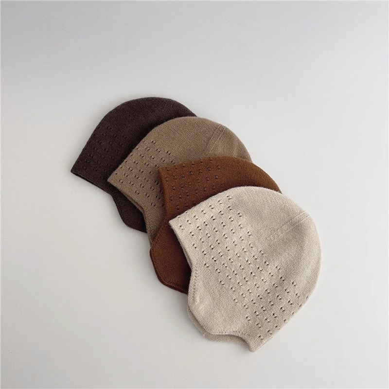 儿童护耳针织毛线套头瓜皮帽子