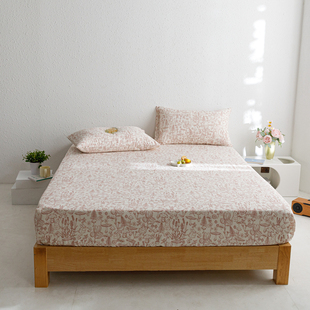 全棉双层纱床单床笠单件 柔软干爽厚实单人双人被单 纯棉可爱印花