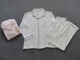 春秋季 面料家居服睡衣睡裤 弹性大65%涤纶35%棉 薄款 外贸日单情侣款