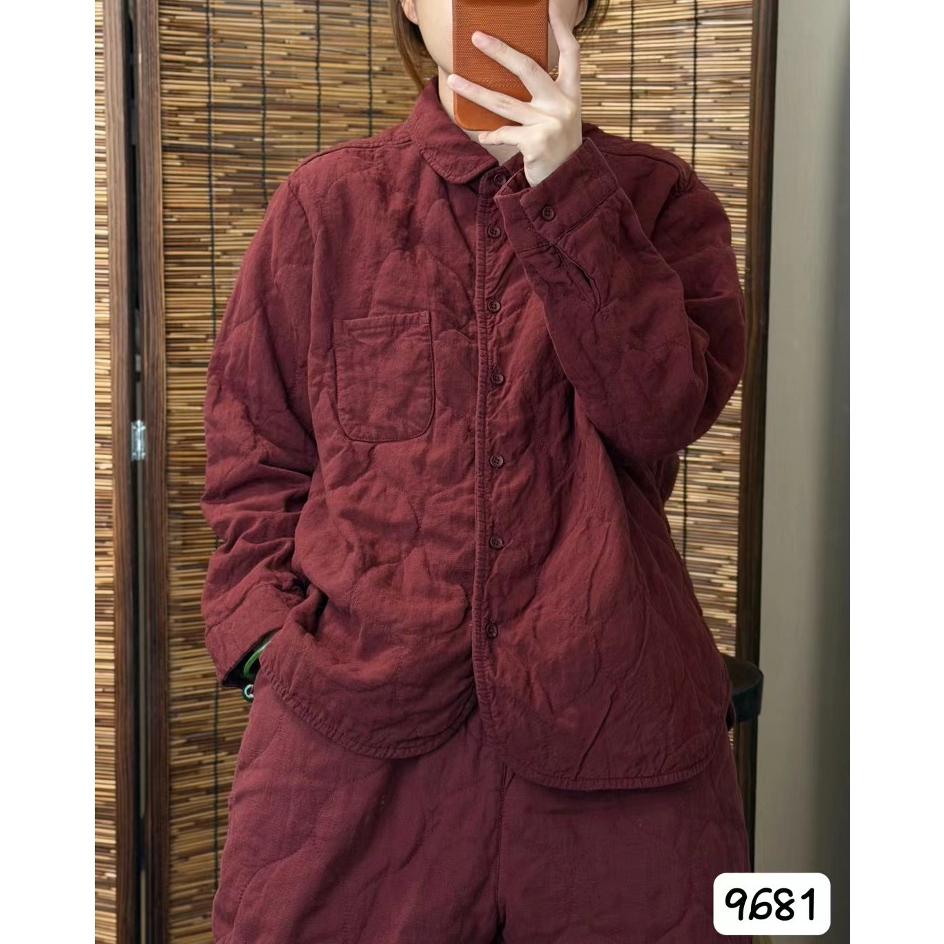 复古文艺菱翻领格纹妈妈棉服女2025秋冬宽松显瘦保暖厚款夹棉外套