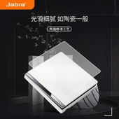 陶瓷芯五孔插座捷波朗开关插座白色烤漆镜面一开双控LED开关面板