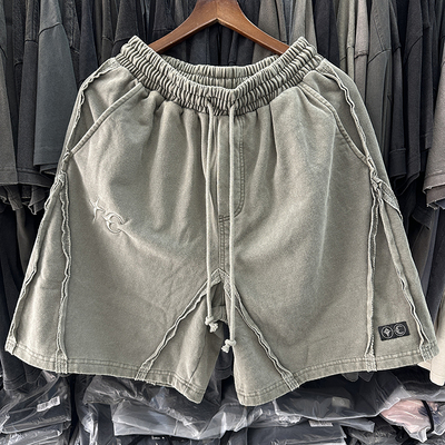 重磅ThugClub夏季美式复古百搭水洗做旧短裤高街风宽松运动五分裤