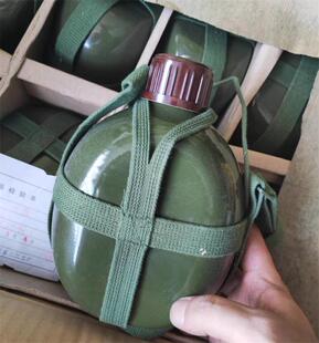 正品老式87铝制水壶一升斜跨式户外运动跑步训练登山露营经典怀旧