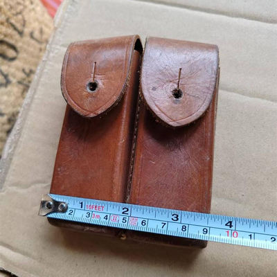 7-8品旧的54牛皮双联包皮腰包