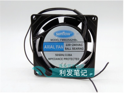 sunflow圣风FM8025A2HBL FM8025A2HSL 220V散热风扇 0.14A 0.08A