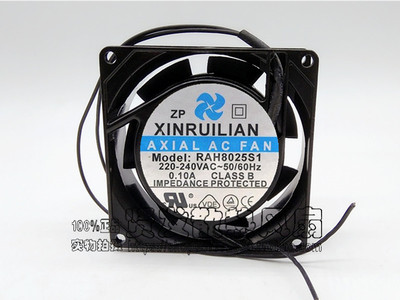 原装欣瑞联XINRUILIAN RAH8025S1 220/240V 0.10A 8025铝散热风扇
