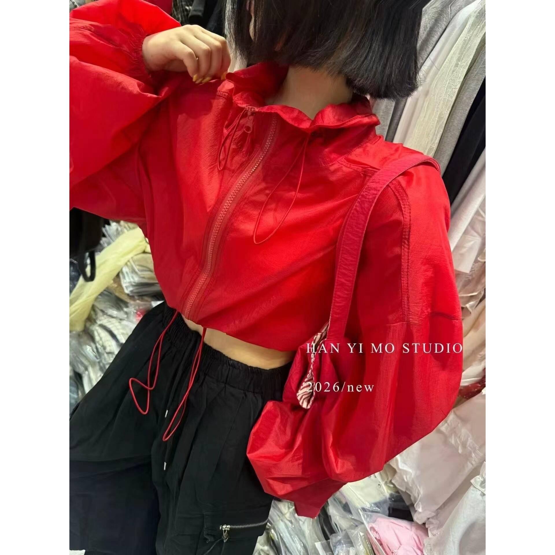 通勤女短款立领轻薄防晒夹克