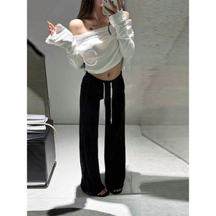 【五折】夏日轻薄裤子女韩版ins风时尚百搭显瘦垂感休闲直筒裤潮