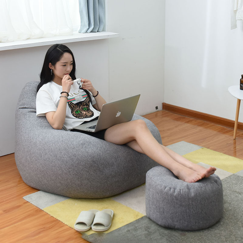 懒人沙发套旧衣服填充沙发套豆袋换洗沙发布套自己填充可拆洗布套