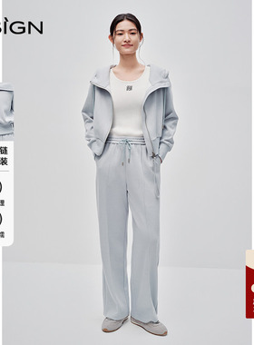 商场同款D.SIGN时尚运动连帽卫衣套装女2025年秋冬新款休闲两件套