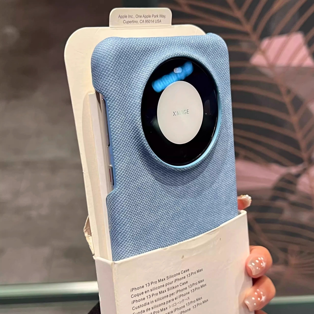 ins复古风浅蓝色牛仔布纹适用一加13磨砂防滑oppo findx7大孔半包手机壳X8散热防指纹Reno13/12硬壳10无边框