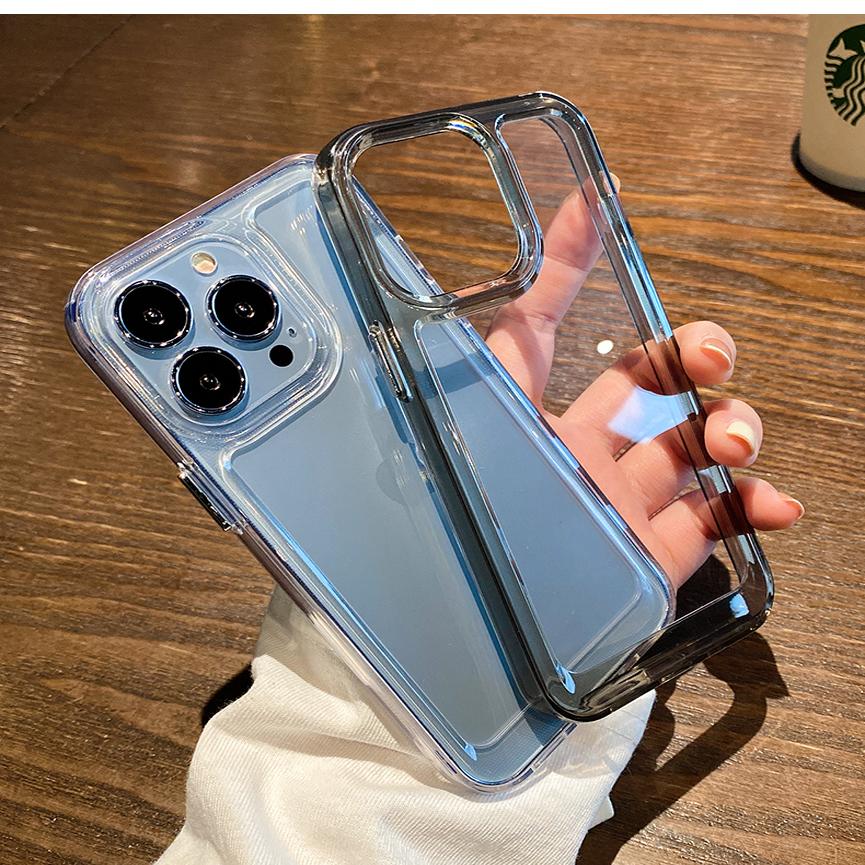 高级感透黑亚克力手机壳