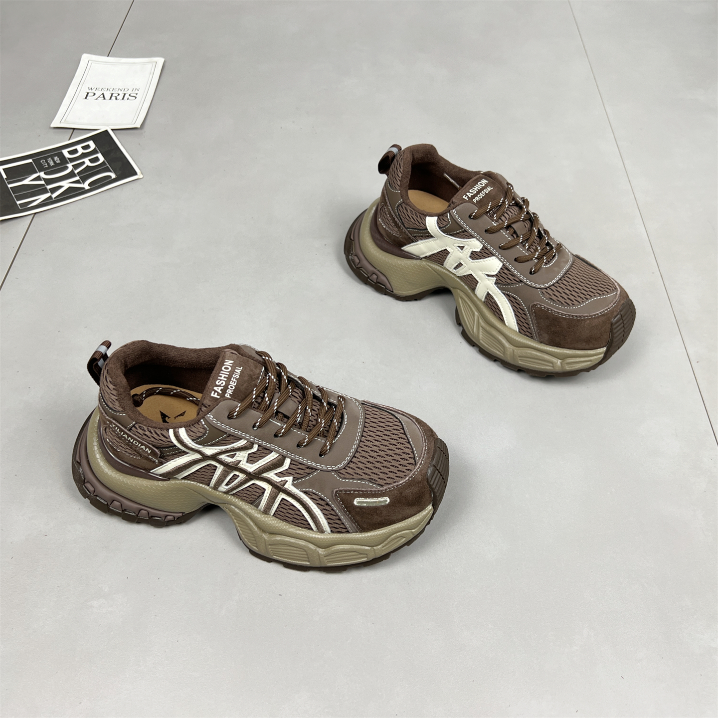 真皮厚底6cm老爹鞋女2025冬