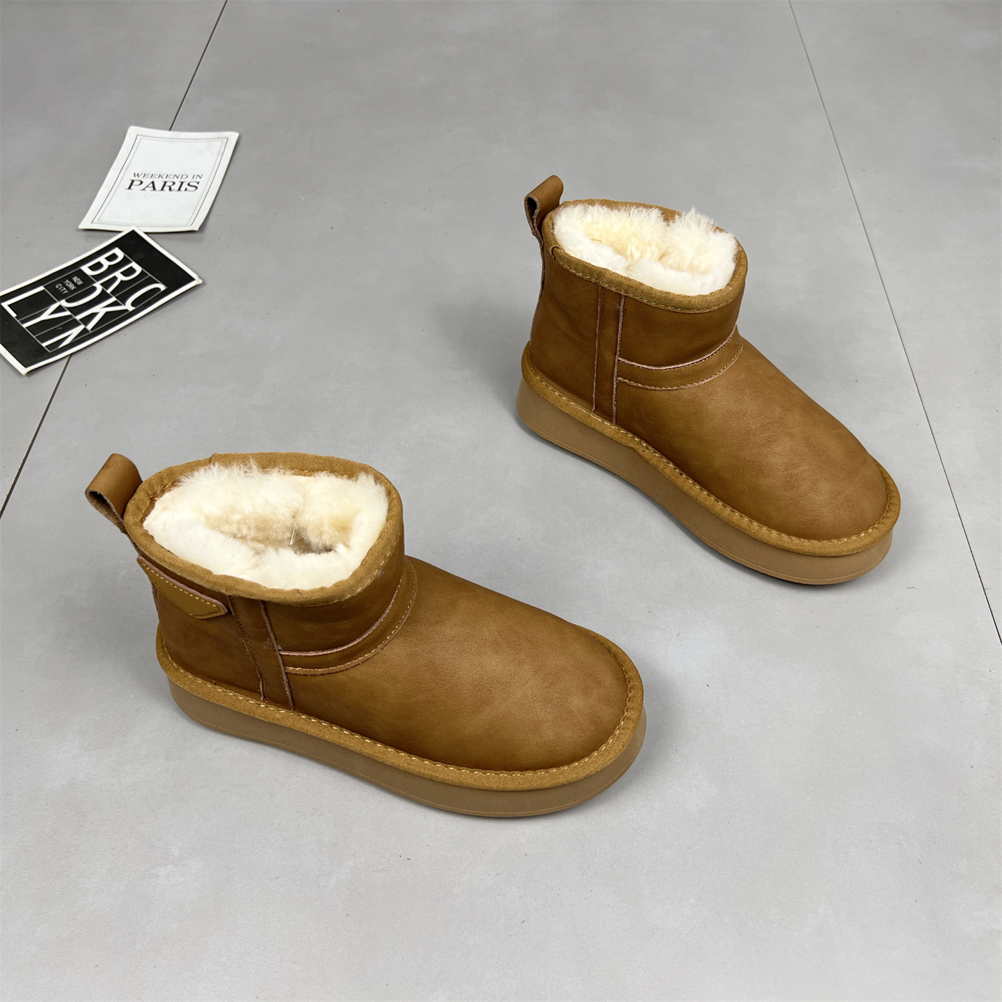 真皮羊毛厚底雪地靴女2025冬季