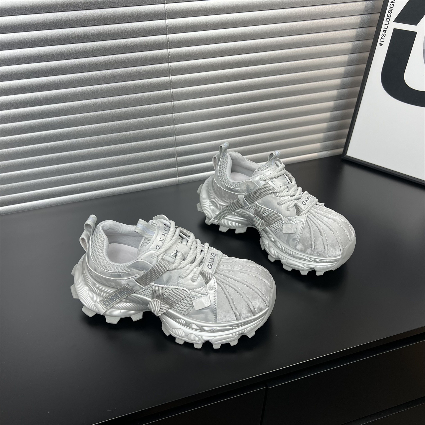 真皮厚底贝壳头老爹鞋女2026春季新款网面透气百搭时尚运动休闲鞋,女鞋,老爹鞋,淘宝优惠券,粉丝福利购,淘宝优惠卷