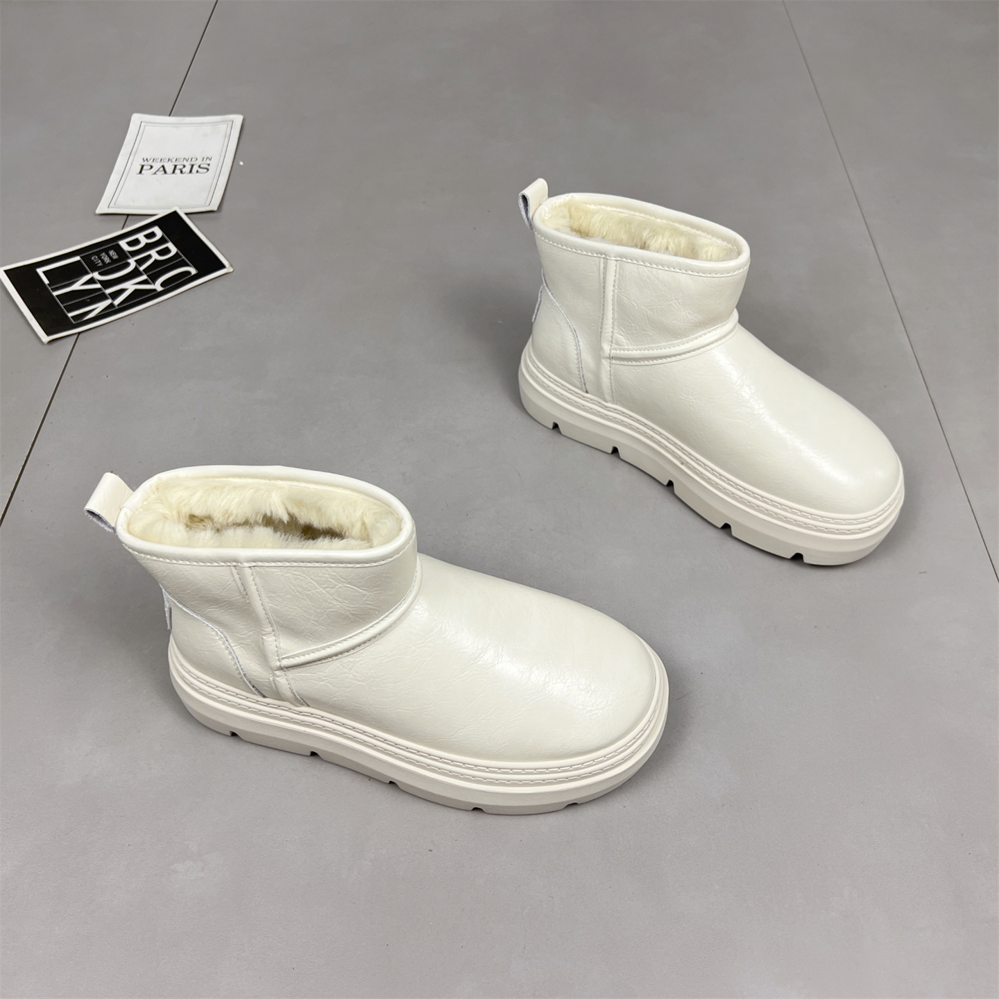 加绒加厚防水防滑套筒保暖棉鞋