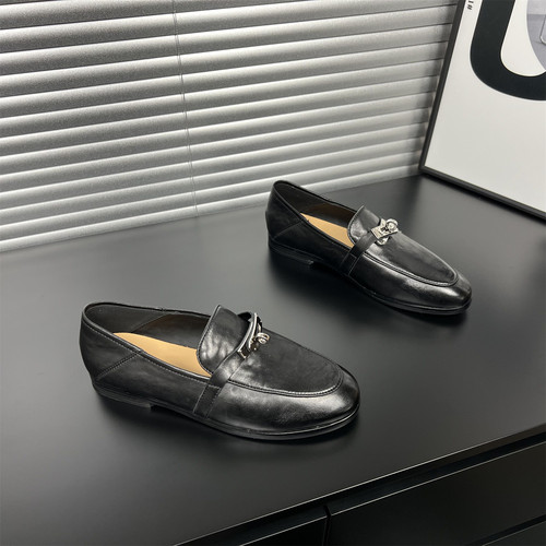 懒人一脚蹬低跟单鞋百搭小皮鞋