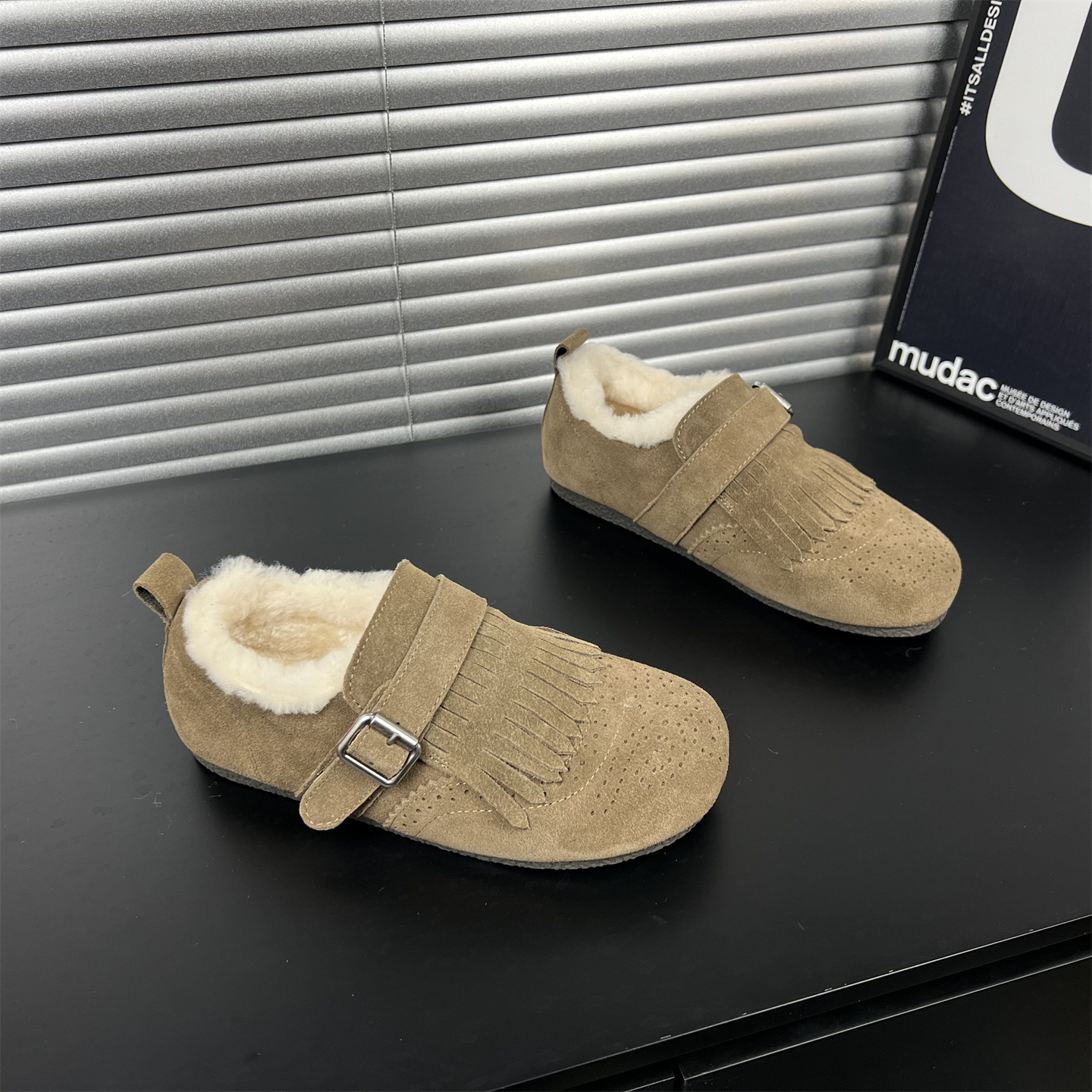 真皮羊毛勃肯保暖棉鞋女2025冬季