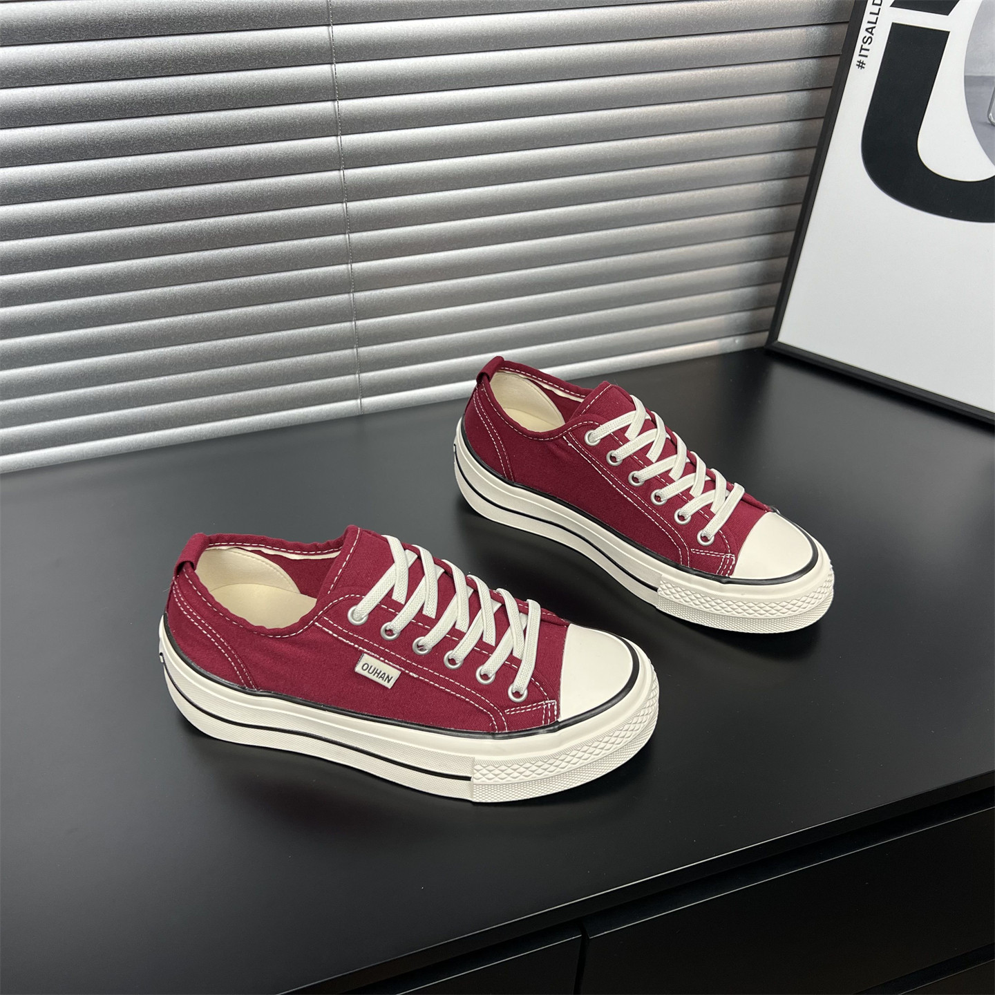 薄款厚底帆布鞋女2026春夏新款一脚蹬圆头系带防滑厚底休闲板鞋,女鞋,帆布鞋,淘宝优惠券,粉丝福利购,淘宝优惠卷