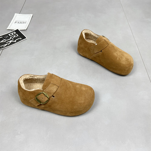 真皮内增高全包加绒勃肯鞋女