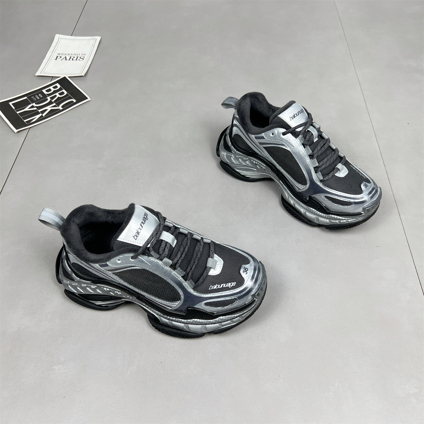 真皮巴黎加绒老爹鞋女2025冬季