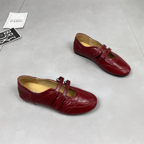 羊皮浅口玛丽珍女真皮德训鞋