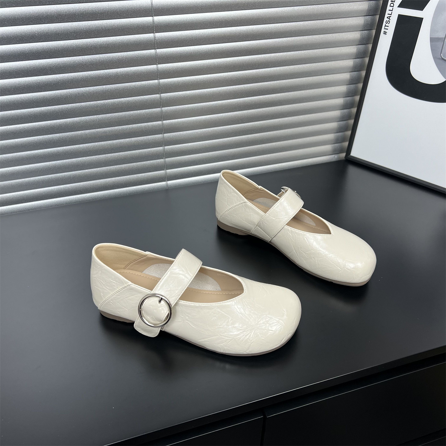 法式复古玛丽珍鞋女2026春季新款韩版一字扣平底百搭软底不累脚鞋,女鞋,玛丽珍鞋,淘宝优惠券,粉丝福利购,淘宝优惠卷