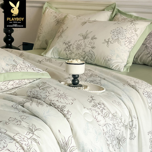 轻奢水洗棉机洗夏凉被单双人凉感被全棉夏被空调被夏凉被芯四件套