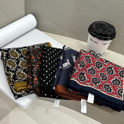 浪漫法式慵懒风小方巾装饰小丝巾发带时尚百搭文艺护颈防风围脖