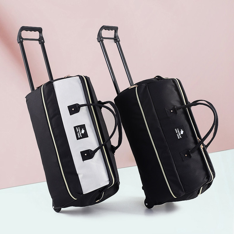 韩版大容量旅行袋防水轻便拉杆包登机拖拉包出差旅游行李包手提包