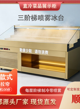 三阶梯直冷喷雾菜品保鲜柜可定制