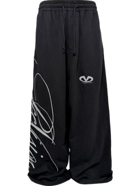 [PCCVISION] PVNCLUB 三色卫裤刺绣印花宽松松紧可调节