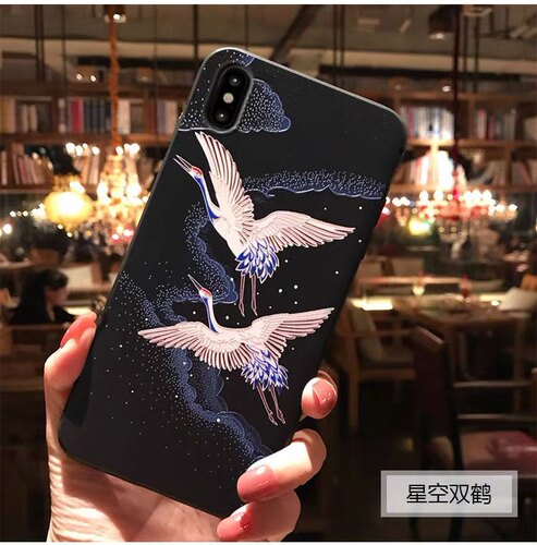 国潮仙鹤适用于一加12/11手机壳浮雕oneplus ace3锦鲤1+9prt鹤8pro软壳ace pro浮世绘一加8t虎一加7/6/5t