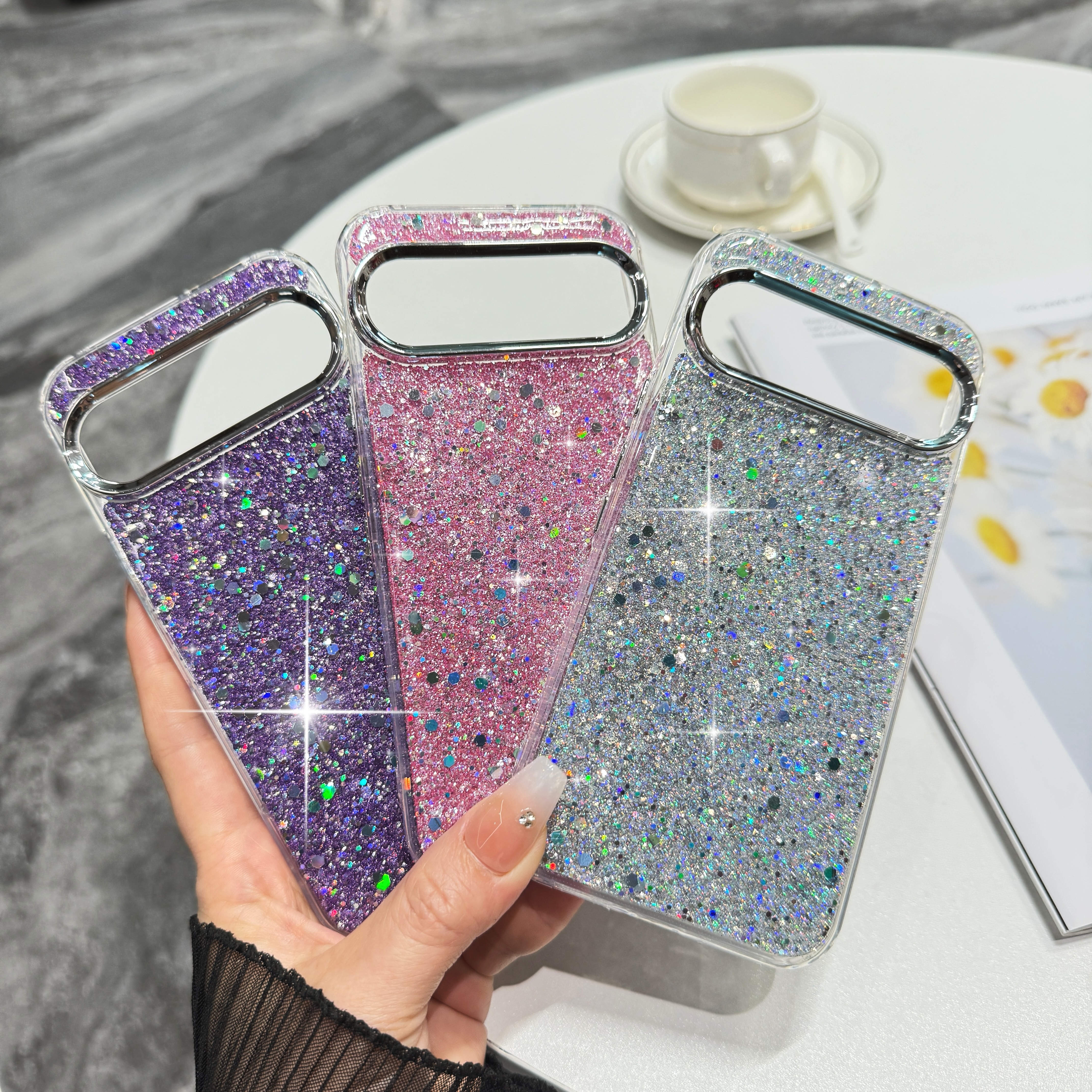 闪粉亮片适用于谷歌Pixel 10proXL时尚手机壳Pixel 9proXL新款9A简约GooglePixel8pro保护壳8A闪亮9pro