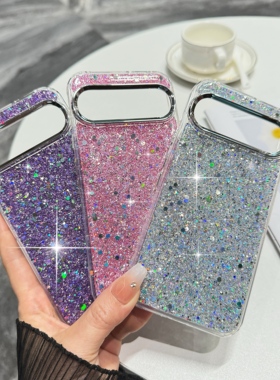 闪粉亮片适用于谷歌Pixel 10proXL时尚手机壳Pixel 9proXL新款9A简约GooglePixel8pro保护壳8A闪亮9pro