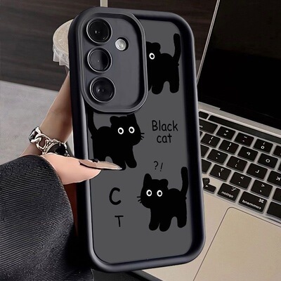 三只小猫适用于三星S26ultra/S25ultra/S24/S23+手机壳S22ultra萌宠A56/A55/A53/A52/A15/A25软壳S23fe全包