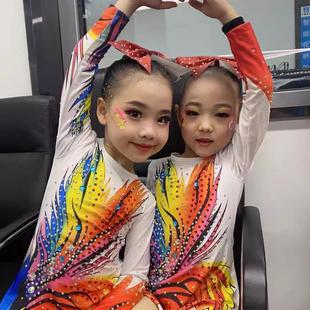 健美操服装/艺术体操学生比赛/啦啦队表演操服幼儿园健美操服