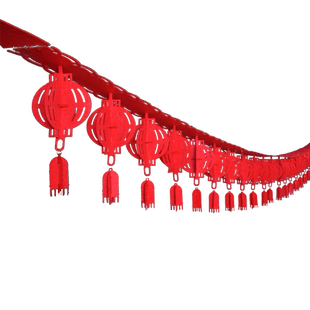 新年装饰用品灯笼拉花挂件门店开业吊顶室内氛围布置立体吊饰彩带