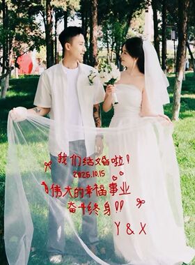 diy字结婚领证拍照道具