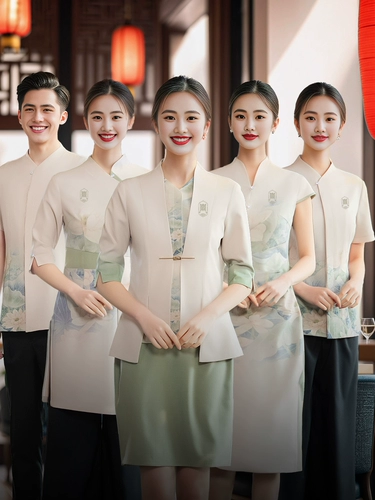 Летняя униформа для работы, делается под заказ, китайский стиль, короткий рукав