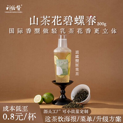补给赞山茶花碧螺春豆香花香鲜奶茶水果柠檬茶奶茶店商用茶叶300g