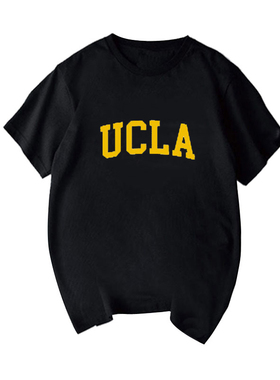 ucla短袖男女美国篮球加州大学洛杉矶分校宽松校服纯棉宽松T恤衫