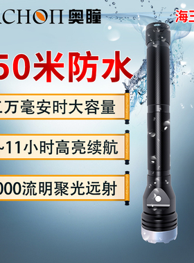 ARCHON奥瞳潜水手电筒 海王2D 超长续航 防水150米专业深海潜水灯