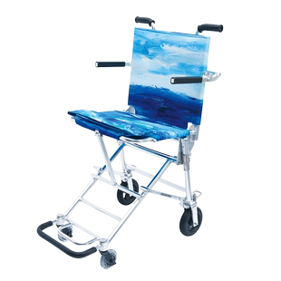 中进轮椅NAH-207轻便折叠小轮航钛铝合金残疾人超轻登机手推车