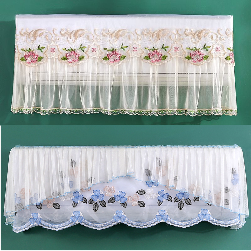 蕾丝空调防尘罩套挂机挂式通用格力美的挡风板帘防直吹空调罩全包