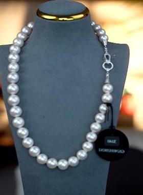 【娜点珠宝】s925银 淡水珍珠10-12mm CGRL大证 项链 约0-90g