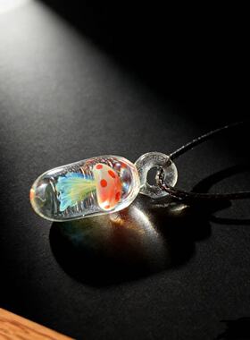 手工琉璃水母吊坠小众高级感