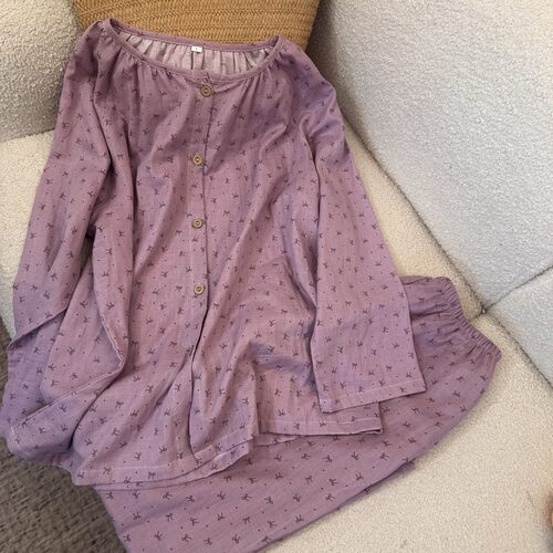 家居服套装女洛可可睡衣两件套纯棉上衣宽松裤子2025夏季新款女