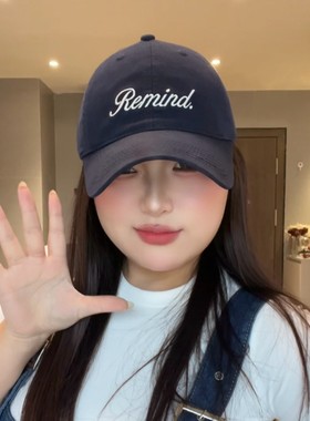 【Remind】超好看大头围软顶棒球帽刺绣情侣百搭休闲户外韩版潮流
