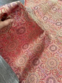 面料 红色真丝老宋锦布料桑蚕丝丝绸国风旗袍马甲新中式 八达晕